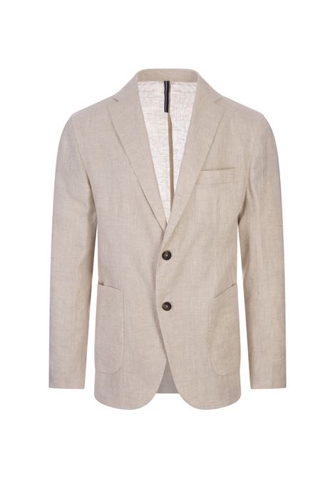 Natural Linen One-Breasted Blazer